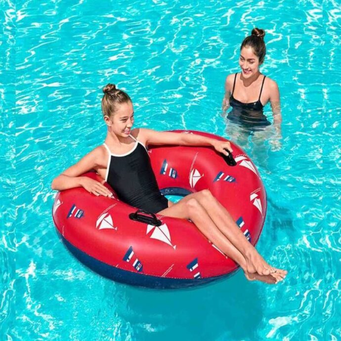 Bouée Gonflable Diamètre 119Cm Nautical Bestway 36353 ROUGE ET BLEU