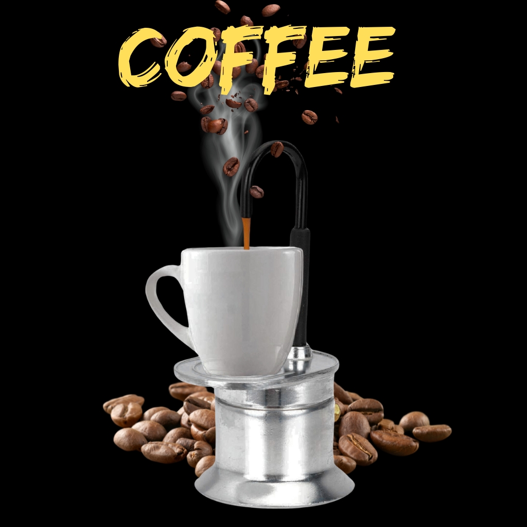Cafetière Italienne Moka à Tube en Alliage d’Aluminium 50ml – ماكينة صنع قهوة الموكا الإيطالية بأنبوب من سبائك الألومنيوم