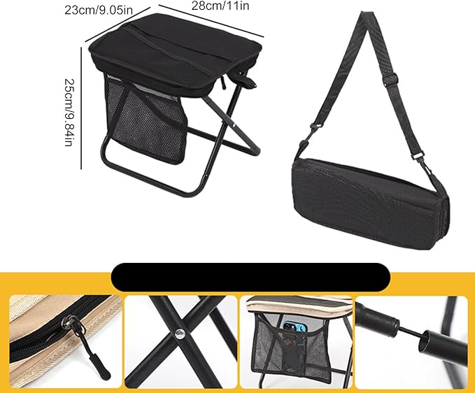 كرسي قابل للطي | كراسي قابلة للطي في الهواء الطلق للبالغين - سعة تحميل عالية 120 كجم، – Image 3