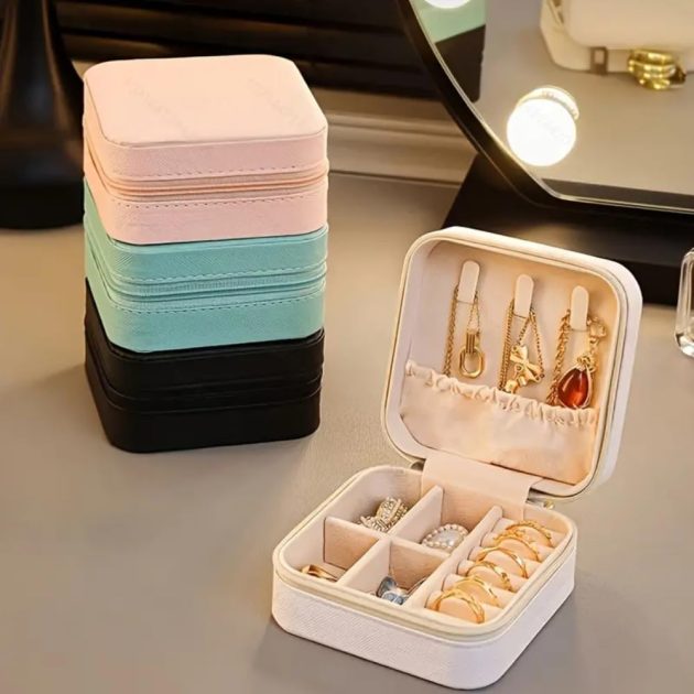 Portable Accessories Case, Small Storage Boxes, Portable Jewelry Storage Holder for Rings