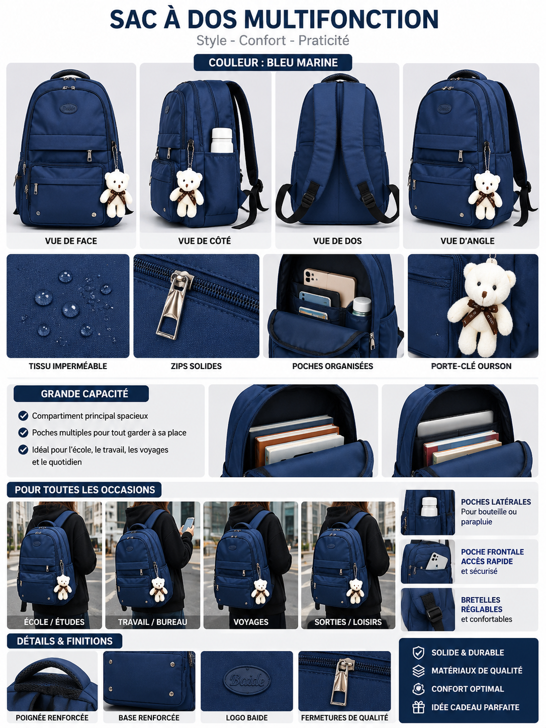 Sac à dos multifonction 🎒 - الصورة 8